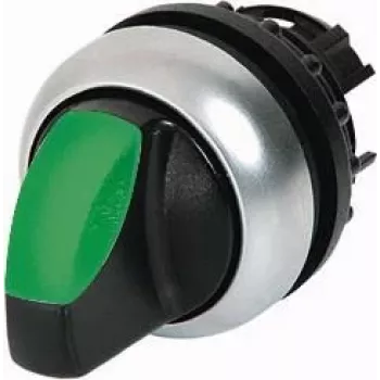 Actionneur de sélecteur Eaton M22-WRLK3-G, 3 positions, maintenu, noir, collerette titane 216847