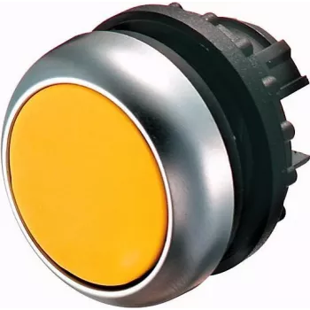 Interrupteur à bouton-poussoir Eaton M22-DL-Y, noir/métallique/jaune 216929