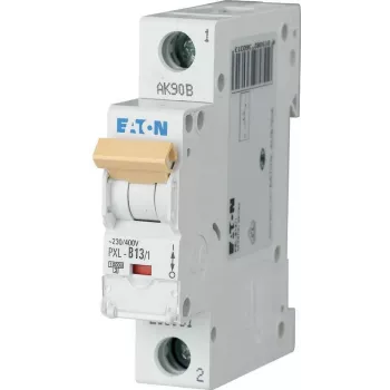 Disjoncteur miniature (MCB) Eaton PXL-C13/1, 1 pôle, 13 A, courbe C, 6 kA, rail DIN 236057