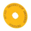 Eaton M22-XAK2 plaque signalétique NOT-AUS, jaune, 60 mm, inscription NOT-AUS 216466
