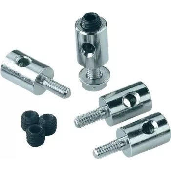 Reely connecteur de tringlerie pour fils, câbles Bowden, tiges de poussée jusqu'à 2 mm de diamètre (10 pièces, noir) 180281