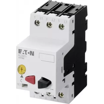 EATON PKZM01-6.3 disjoncteur de protection moteur, 6,3 A, 3 pôles, bouton-poussoir, 2,2 kW à 400 V 278483