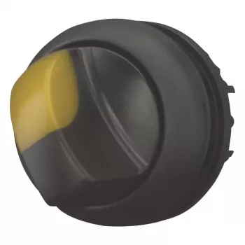 Eaton M22S-WLKV-Y actionneur de commutateur rotatif, 3 positions, bouton rotatif, noir, anneau frontal en plastique 284543