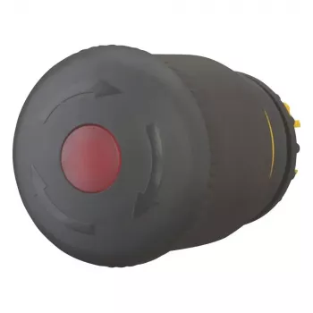 Bouton d'arrêt d'urgence lumineux Eaton M22S-PVLT 271540, déverrouillage par rotation, noir