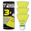 TALBOT torro Badminton Shuttlecock Tech 350, Slow, Yellow/Green, Durable Leisure and Training Nylon Shuttlecock - 1 Piece (479115)