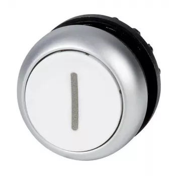 Eaton M22-D-W-X1 interrupteur à bouton-poussoir, noir/métallique/blanc 216611