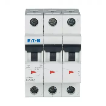 Disjoncteur miniature Eaton FAZ-B6/3 type B 6 A 3 pôles 10 kA 278841