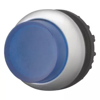 Interrupteur à bouton-poussoir Eaton M22-DLH-B, noir/bleu/métallique 216973
