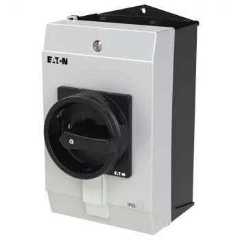 Commutateur rotatif Eaton P1-25/I2H/SVB-SW/HI11, 3 pôles, noir/gris 227862