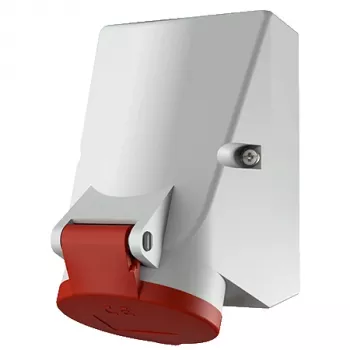 Prise murale CEE MENNEKES HW/VN 16A 7P 6h 400V IP44 rouge