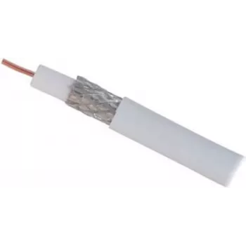 S CONN MAXIMUM CONNECTIVITY SAT Coaxial Cable 1.0/4.6, Quad-Shielded, CCS, >110 dB, 100 m, White 15-40001006