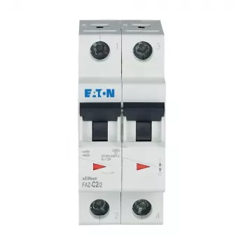 Eaton FAZ-C2/2 disjoncteur miniature, type C, 2 A, 2 pôles 278748
