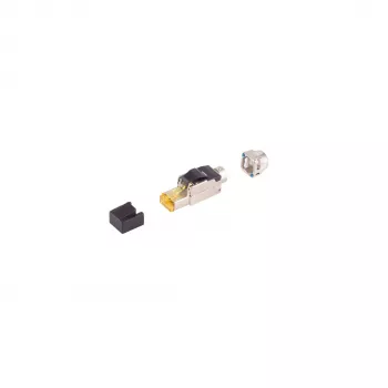 Connecteur RJ45 STP Cat. 6A sans outil SHIVERPEAKS BS08-51011, zamak moulé, contacts plaqués or