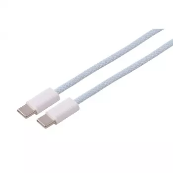 S CONN MAXIMUM CONNECTIVITY USB-C to USB-C Charging Cable, 2.0, 60W, Blue, Textile, 2.5m (14-21251)