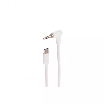SHIVERPEAKS BS14-08226 câble audio 3,5 mm coudé vers droit, blanc, 0,9 m