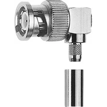 Telegärtner J01000A0033 fiche de câble BNC coudée, à sertir/souder, G08, 50 Ohm, pour RD-316