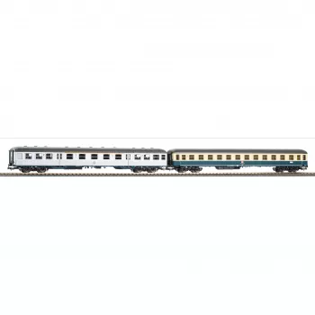 Ensemble de voitures voyageurs PIKO H0 28325 DB 2 pièces : 1re/2e classe Silberling + 2e classe Bm 232