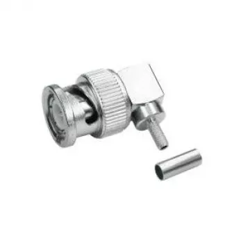 Telegärtner connecteur BNC coudé à sertir 75 Ohm pour RG-59 B/U, à souder/sertir, mâle, 1 pièce J01002A1356