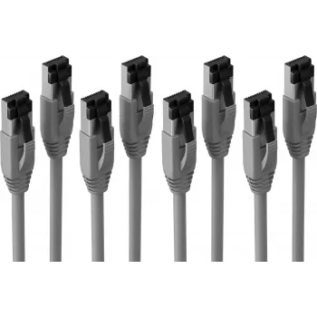 S CONN Maximum Connectivity Basic-S Patch Cable Cat. 8.1 F/FTP PIMF LSZH Grey 1.0m – 4-Pack (SC08-41020-4)