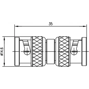 Adaptateur BNC Telegärtner, fiche BNC vers fiche BNC, 50 Ohm, J01004A0806