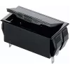 Support de piles Bopla pour 2 piles AA (Mignon), connecteur 9 V, pattes à souder, 65 x 37 x 21,5 mm, noir 46300000