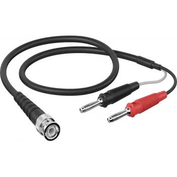 Câble de mesure coaxial Telegärtner L00010A1844, 0,5 m, BNC vers 2x banane, noir
