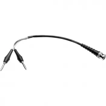 Câble de mesure coaxial Telegärtner L00010A1844, 0,5 m, BNC vers 2x banane, noir