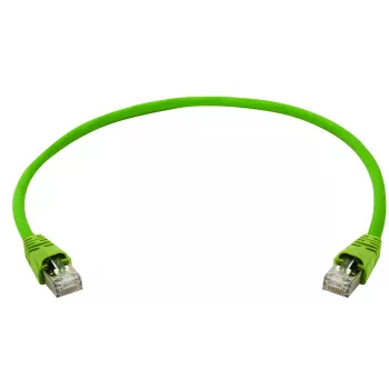 Câble patch CAT 6a SF/UTP Telegärtner 100008108, RJ45, 0,5 m, vert
