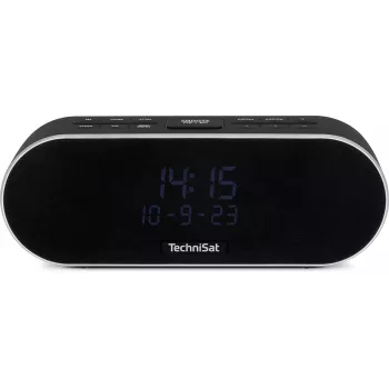 TechniSat DigitRadio 53 BT DAB+/FM Clock Radio with Bluetooth and USB Charging, 3.5 VA-LCD, Black