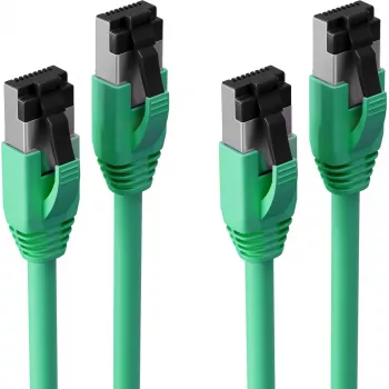 Câble de raccordement S CONN maximum connectivity BASIC-S Cat. 8.1 F/FTP PIMF LSZH vert 1,0 m, lot de 2 SC08-41023-2