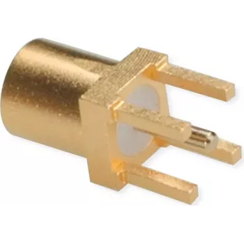 Connecteur femelle MMCX pour PCB TELEGÄRTNER, droit, 50 Ohm, doré, lot de 5 (J01341A0161)