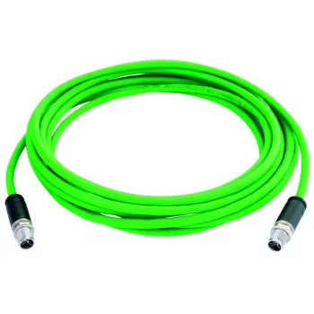 Câble de raccordement Ethernet industriel TELEGÄRTNER TEGA L80000A0000 STX M12 X-coded Cat.6a, 0,5 m
