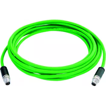 Câble de raccordement Ethernet industriel TELEGÄRTNER Cat.6A, M12 X-coded mâle vers M12 X-coded mâle, 1,0 m, PUR vert L80000A0001