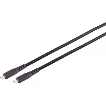 Câble USB-C vers USB-C S CONN MAXIMUM CONNECTIVITY 3.2 Gen 2x2, 20Gbps, 100W, 0,5m, noir 13-57015