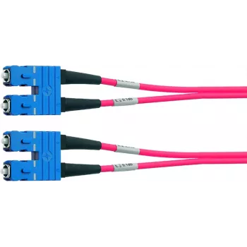 Câble de raccordement fibre optique SC vers SC OM4 duplex Telegärtner L00880A0028, 1 m, violet