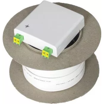 Câble de raccordement fibre optique TELEGÄRTNER H02082A0015 4x LC OM3 multimode, 50 m, LSZH, blanc