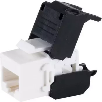 S CONN MAXIMUM CONNECTIVITY Cat.6A UTP Tool-Free Keystone Jack Module, RJ45 Female, Black (08-10038)