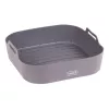LURCH insert en silicone pour friteuse à air chaud, carré, 21 x 21 x 5 cm, anthracite 00070206