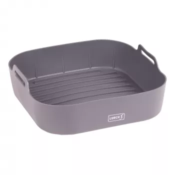 LURCH insert en silicone pour friteuse à air chaud, carré, 21 x 21 x 5 cm, anthracite 00070206