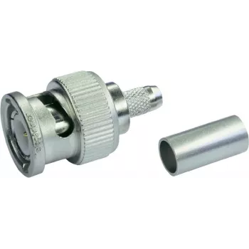 Telegärtner BNC Connecteur de câble à sertir G13/G50, 75 Ohm, Professional, 0,4/2,5, 5 pièces (J01002A1350)