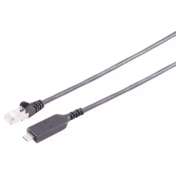 Câble adaptateur USB-C vers Ethernet 1G S CONN MAXIMUM CONNECTIVITY, USB Type-C mâle vers RJ45, PVC, noir, 1 m (13-51025)