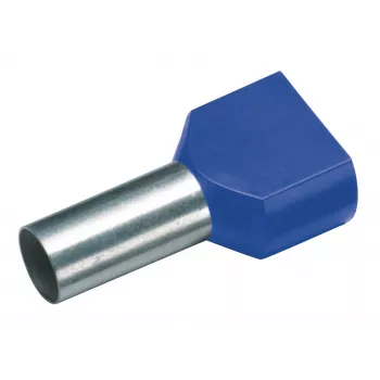 Embout de fil double Cimco 187710 2,5 mm² partiellement isolé bleu 100 pièces