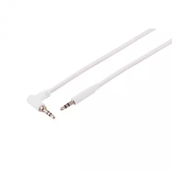 Câble audio TRS 3,5 mm S CONN MAXIMUM CONNECTIVITY, coudé vers droit, blanc, 0,9 m 14-07226