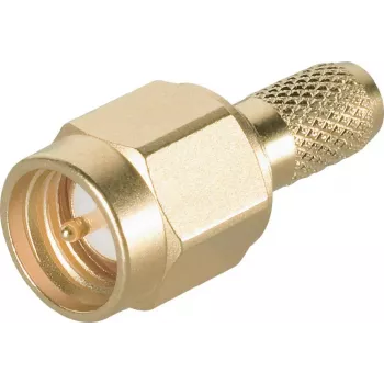 Telegärtner SMA Cable Plug Crimp/Solder G05 (RG-223/U, RG-142 B/U), Gold, 50 Ohm, DC-18 GHz J01150A0031