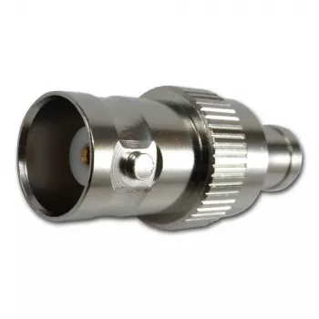 TELEGÄRTNER adaptateur coaxial BNC femelle vers SMB femelle, 50 Ohm, droit, laiton nickelé, contacts dorés J01008F0013