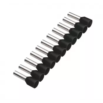 Embout de fil partiellement isolé Cimco 187503, 1,5 mm², noir, 500 pièces