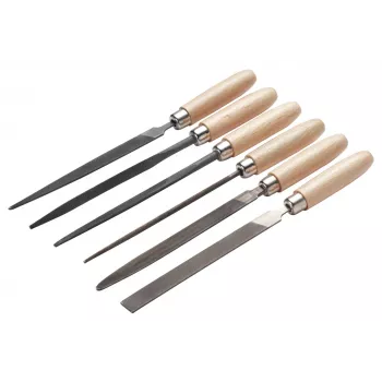 Cimco ensemble de limes de précision 206750, 6 pièces, 160 mm, taille 2, DIN 7283