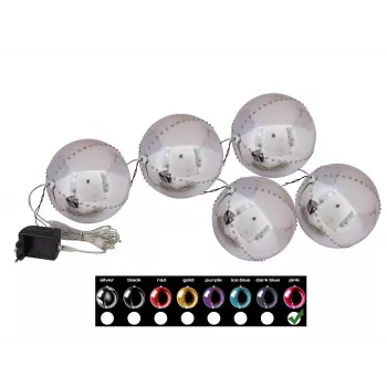 Boule de neige LED EUROPALMS 8 cm, rose, pack de 5 (83501238)