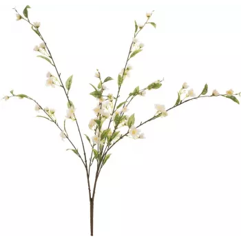 EUROPALMS Artificial Cherry Blossom Branch, White, 60cm 82530565