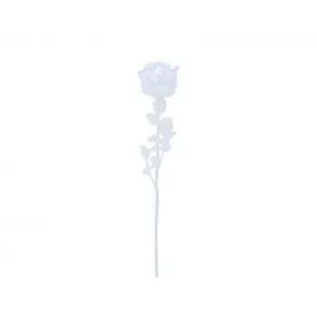 EUROPALMS rose cristal fleur artificielle, transparent, 81 cm, lot avantage de 12 82600210